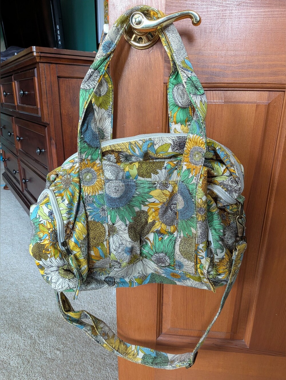 Floral Messenger Bag